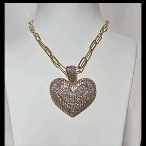 14k Gold Plated Heart Pendant Necklace